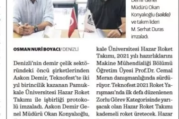 Askon Demir, Hazar Roket Takımı ile işbirliğine gitti