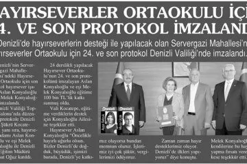 Yönetim Kurulu Başkanımız Demir Aslan Konyalıoğlu’ndan Hayırseverler Ortaokulu’na Anlamlı Katkı